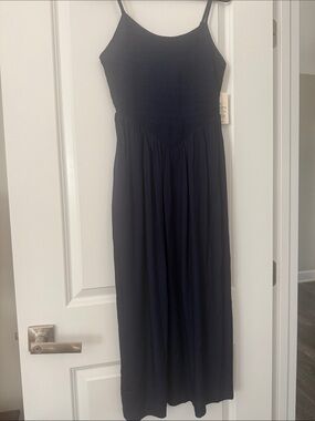 a new day Navy Smocked Maxi Dress with Spaghetti Straps